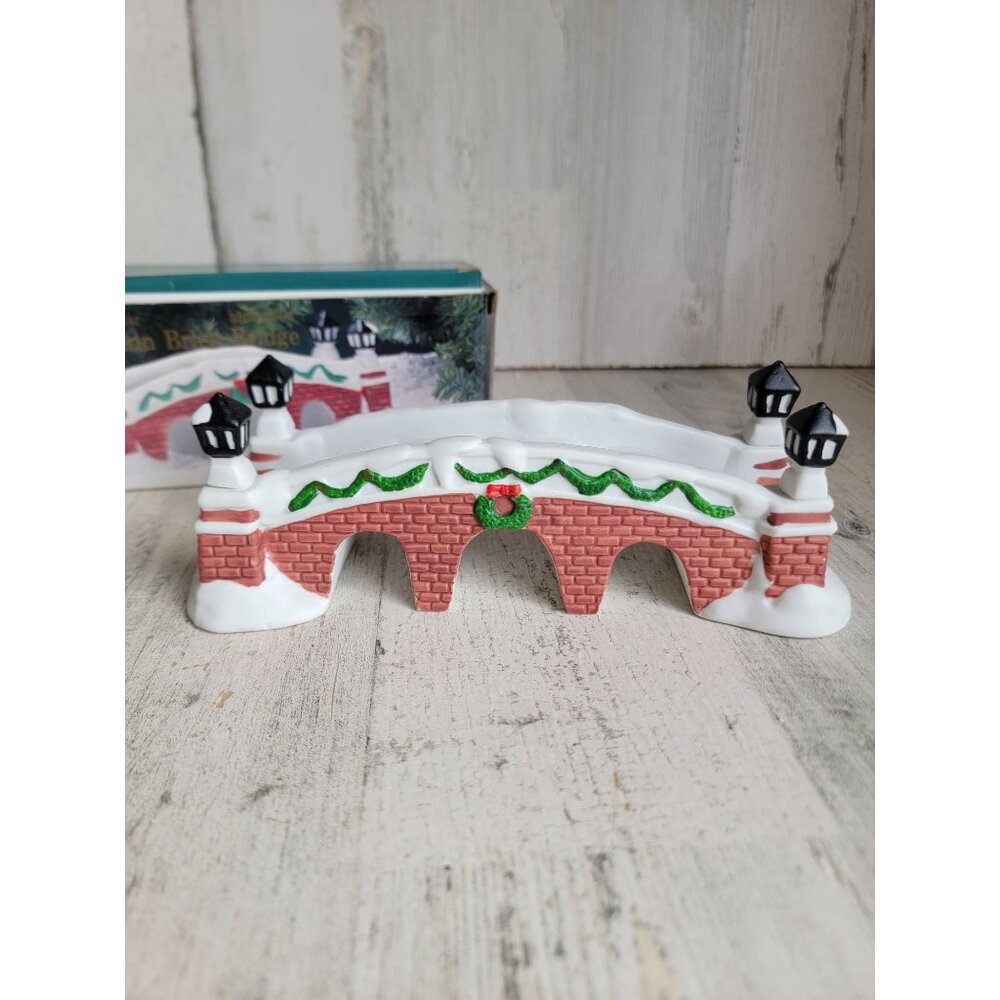 Dickens keepsake brick bridge porcelain vintage‎ village accessory Xmas